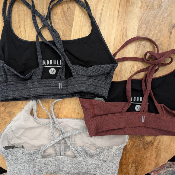 NOBULL Trio Sports Bra Set - Charcoal, Burgundy, Light Gray - Picture 2 of 2
